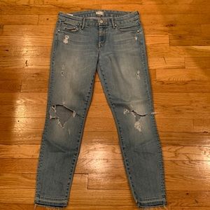 MOTHER Looker Crop Undone Hem